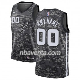 Camiseta Hombre San Antonio Spurs Personalizadas 2018-19 Nike City Edition Negro Swingman